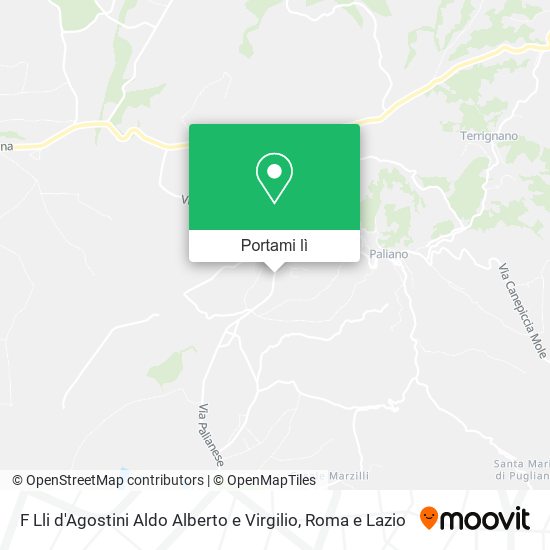 Mappa F Lli d'Agostini Aldo Alberto e Virgilio