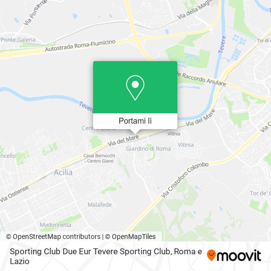 Mappa Sporting Club Due Eur Tevere Sporting Club