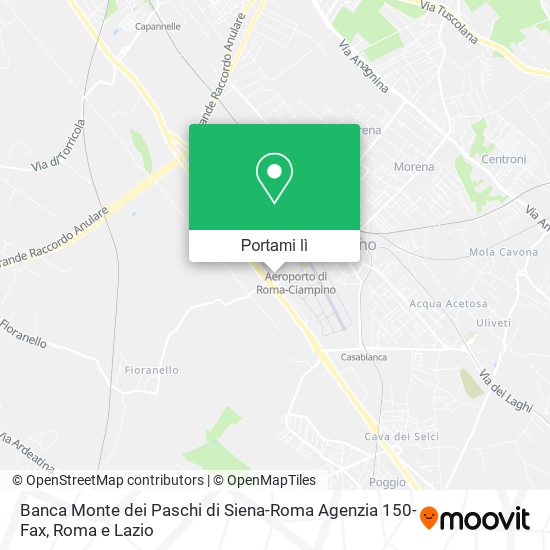 Mappa Banca Monte dei Paschi di Siena-Roma Agenzia 150-Fax