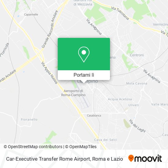 Mappa Car-Executive Transfer Rome Airport
