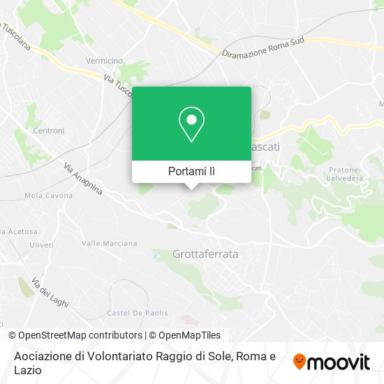 Mappa Aociazione di Volontariato Raggio di Sole