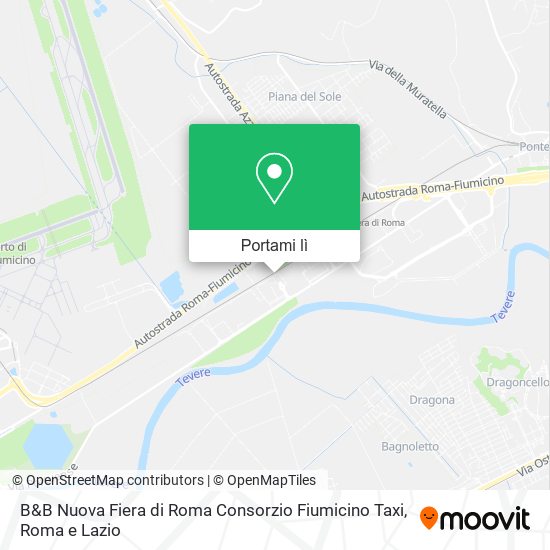 Mappa B&B Nuova Fiera di Roma Consorzio Fiumicino Taxi