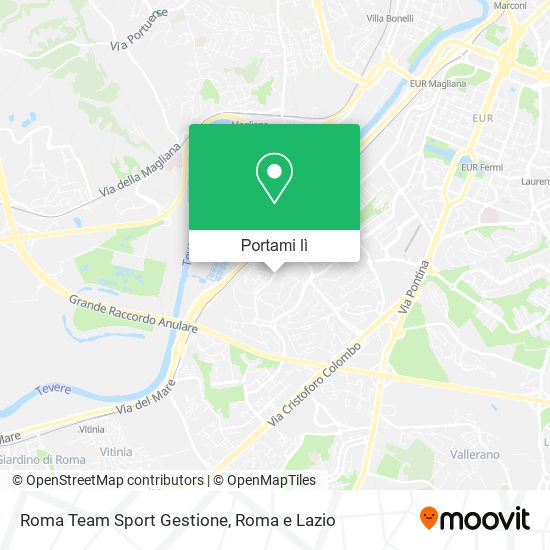 Mappa Roma Team Sport Gestione