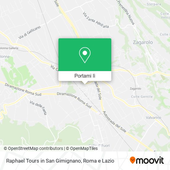 Mappa Raphael Tours in San Gimignano