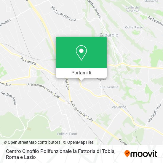 Mappa Centro Cinofilo Polifunzionale la Fattoria di Tobia