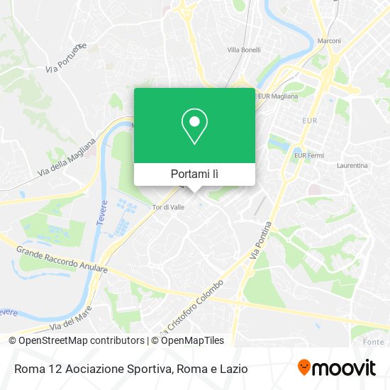 Mappa Roma 12 Aociazione Sportiva