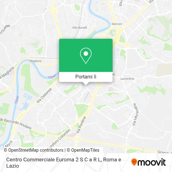 Mappa Centro Commerciale Euroma 2 S C a R L