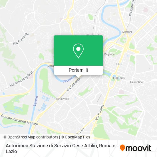 Mappa Autorimea Stazione di Servizio Cese Attilio