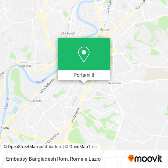 Mappa Embassy Bangladesh Rom
