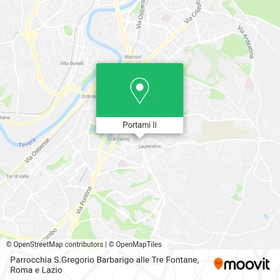 Mappa Parrocchia S.Gregorio Barbarigo alle Tre Fontane