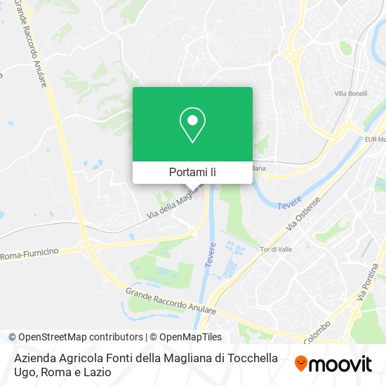 Mappa Azienda Agricola Fonti della Magliana di Tocchella Ugo