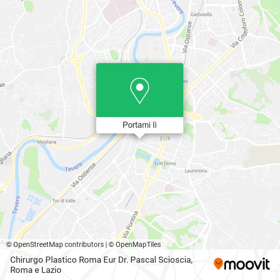 Mappa Chirurgo Plastico Roma Eur Dr. Pascal Scioscia