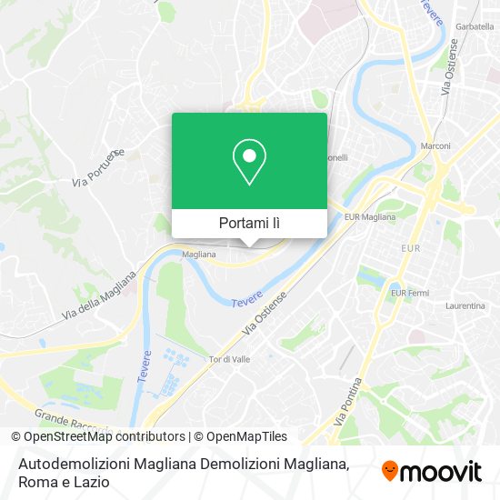 Mappa Autodemolizioni Magliana Demolizioni Magliana