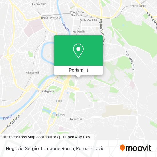 Mappa Negozio Sergio Tomaone Roma