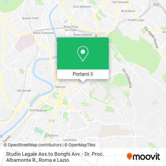 Mappa Studio Legale Ass.to Bonghi Avv. - Dr. Proc. Albamonte R.