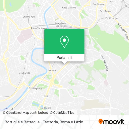 Mappa Bottiglie e Battaglie - Trattoria