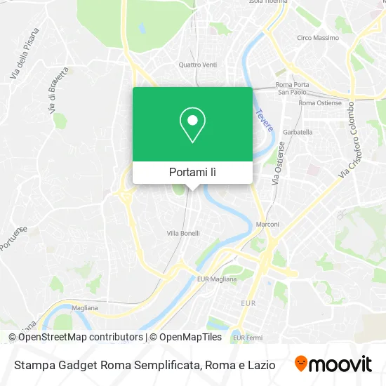 Mappa Stampa Gadget Roma Semplificata