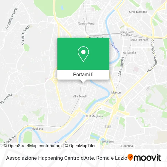 Mappa Associazione Happening Centro d'Arte