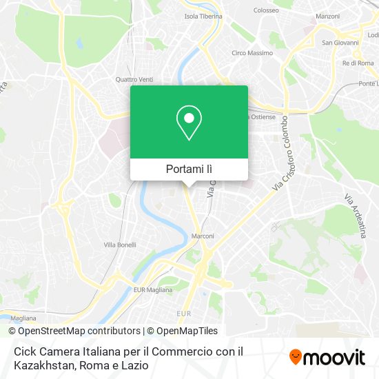 Mappa Cick Camera Italiana per il Commercio con il Kazakhstan