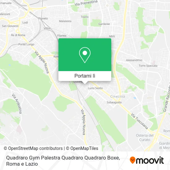 Mappa Quadraro Gym Palestra Quadraro Quadraro Boxe