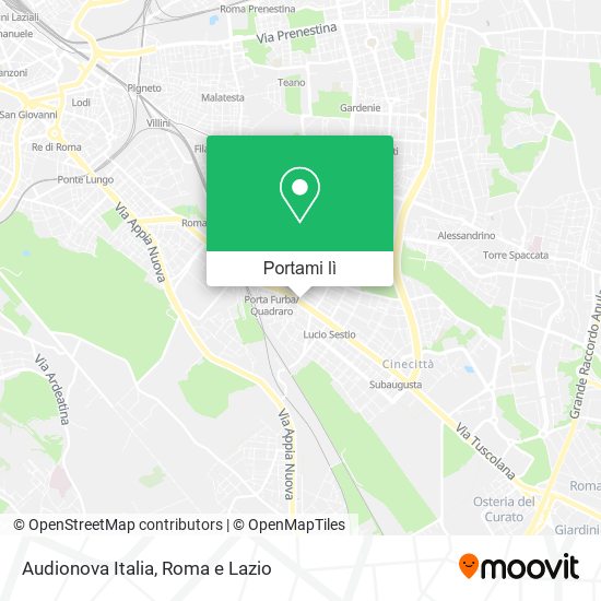 Mappa Audionova Italia