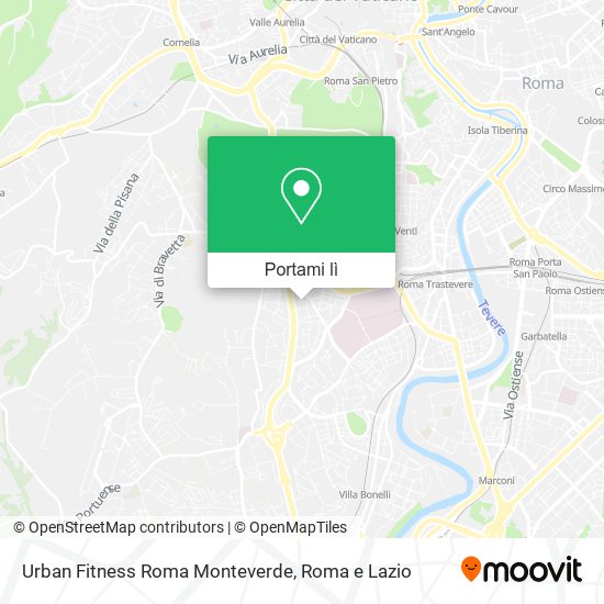 Mappa Urban Fitness Roma Monteverde