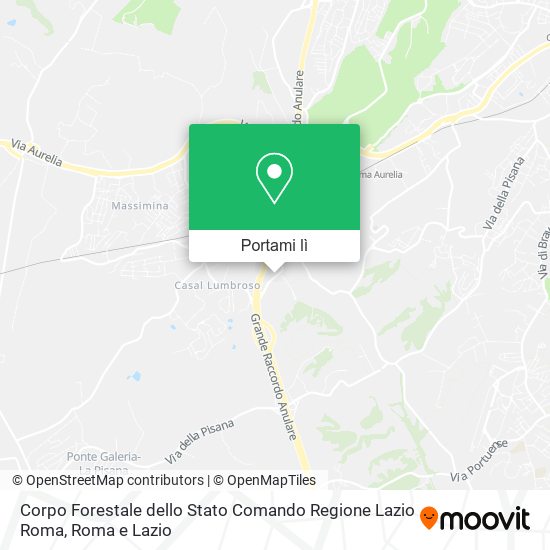 Mappa Corpo Forestale dello Stato Comando Regione Lazio Roma