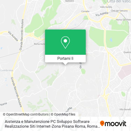 Mappa Aistenza e Manutenzione PC Sviluppo Software Realizzazione Siti Internet-Zona Pisana Roma