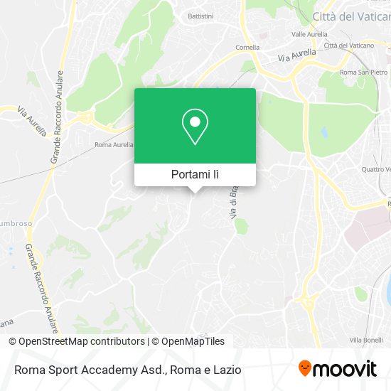 Mappa Roma Sport Accademy Asd.