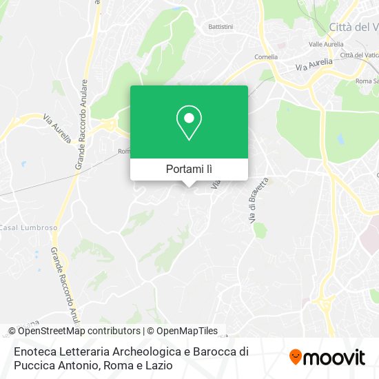 Mappa Enoteca Letteraria Archeologica e Barocca di Puccica Antonio