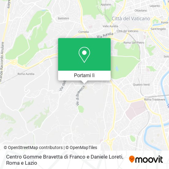 Mappa Centro Gomme Bravetta di Franco e Daniele Loreti