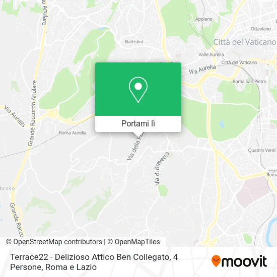 Mappa Terrace22 - Delizioso Attico Ben Collegato, 4 Persone