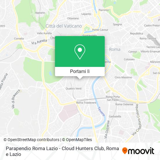 Mappa Parapendio Roma Lazio - Cloud Hunters Club
