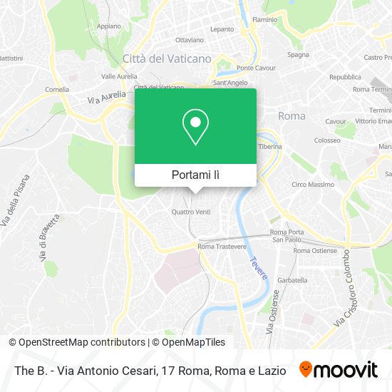 Mappa The B. - Via Antonio Cesari, 17 Roma