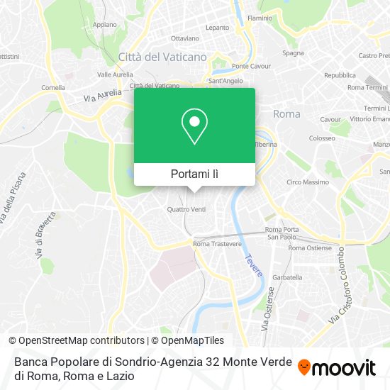 Mappa Banca Popolare di Sondrio-Agenzia 32 Monte Verde di Roma