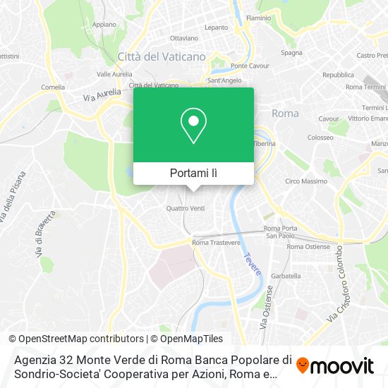 Mappa Agenzia 32 Monte Verde di Roma Banca Popolare di Sondrio-Societa' Cooperativa per Azioni
