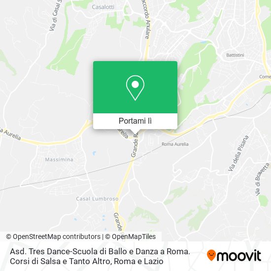 Mappa Asd. Tres Dance-Scuola di Ballo e Danza a Roma. Corsi di Salsa e Tanto Altro