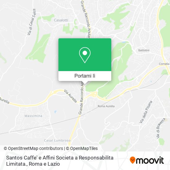 Mappa Santos Caffe' e Affini Societa a Responsabilita Limitata.