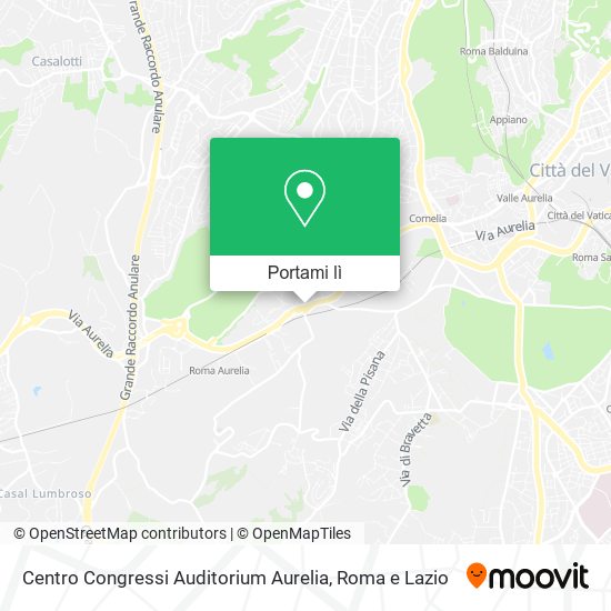 Mappa Centro Congressi Auditorium Aurelia