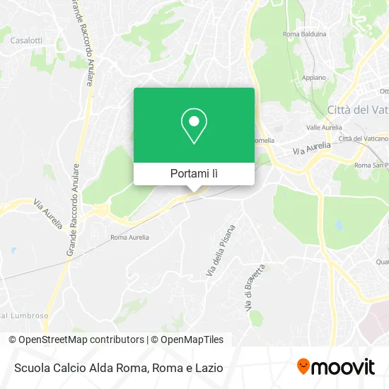 Mappa Scuola Calcio Alda Roma