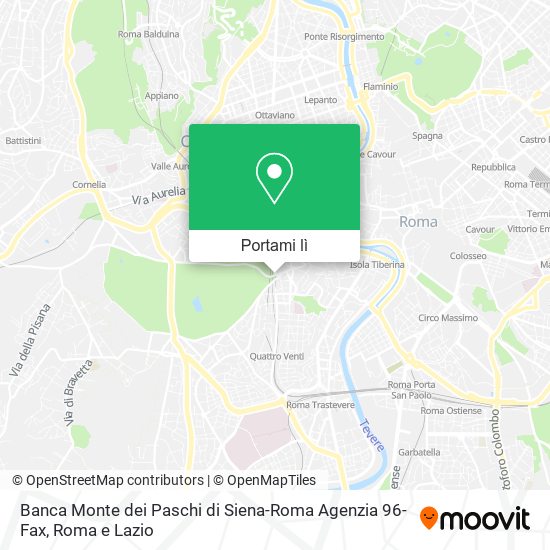 Mappa Banca Monte dei Paschi di Siena-Roma Agenzia 96-Fax