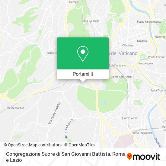 Mappa Congregazione Suore di San Giovanni Battista