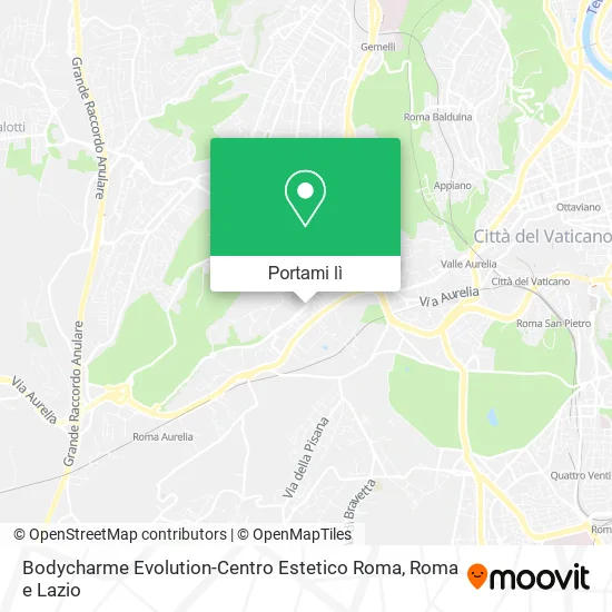 Mappa Bodycharme Evolution-Centro Estetico Roma