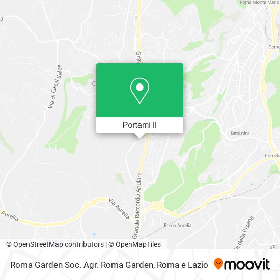 Mappa Roma Garden Soc. Agr. Roma Garden