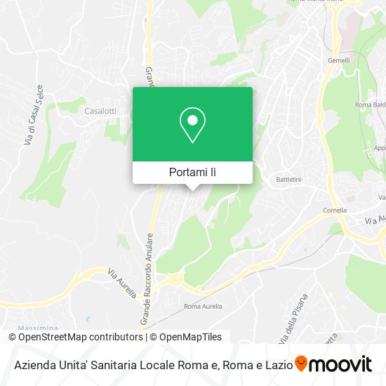 Mappa Azienda Unita' Sanitaria Locale Roma e