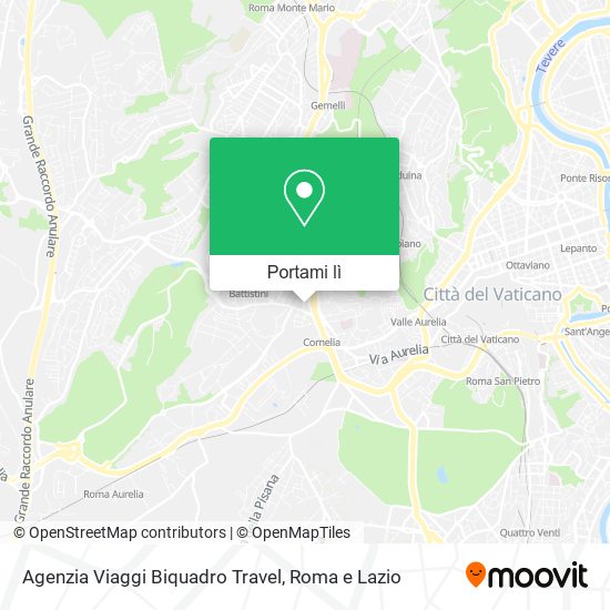 Mappa Agenzia Viaggi Biquadro Travel