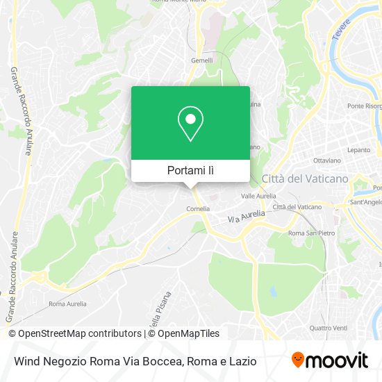 Mappa Wind Negozio Roma Via Boccea