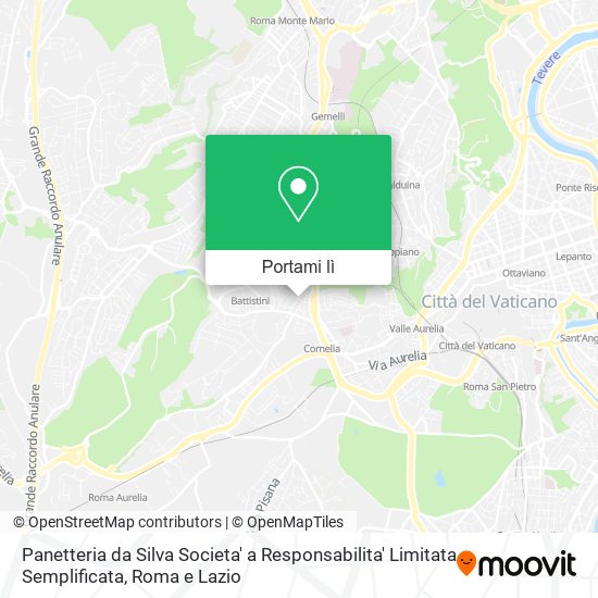 Mappa Panetteria da Silva Societa' a Responsabilita' Limitata Semplificata