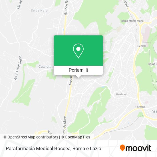 Mappa Parafarmacia Medical Boccea