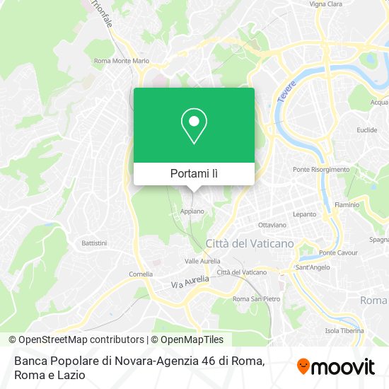 Mappa Banca Popolare di Novara-Agenzia 46 di Roma